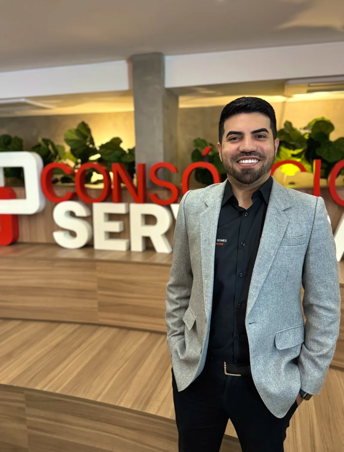 André Gomes no escritório da Consórcio Servopa